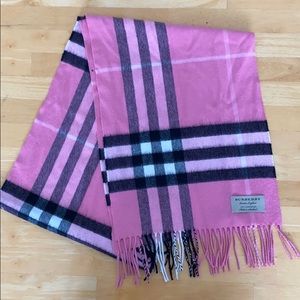Pink Burberry Scarf